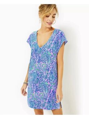 Lilly Pulitzer Talli v-neck Swim Coverup in We Mermaid It